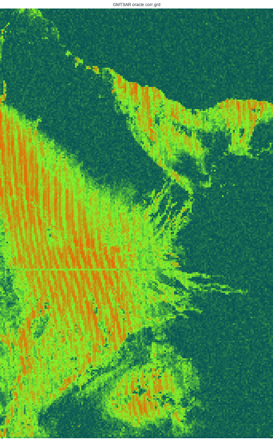 GMTSAR oracle corr.grd