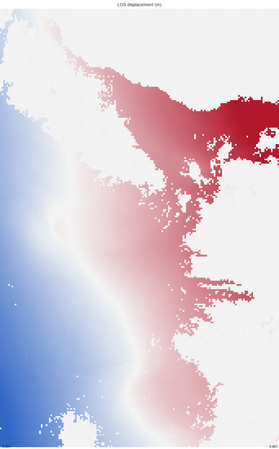 LOS displacement (m)